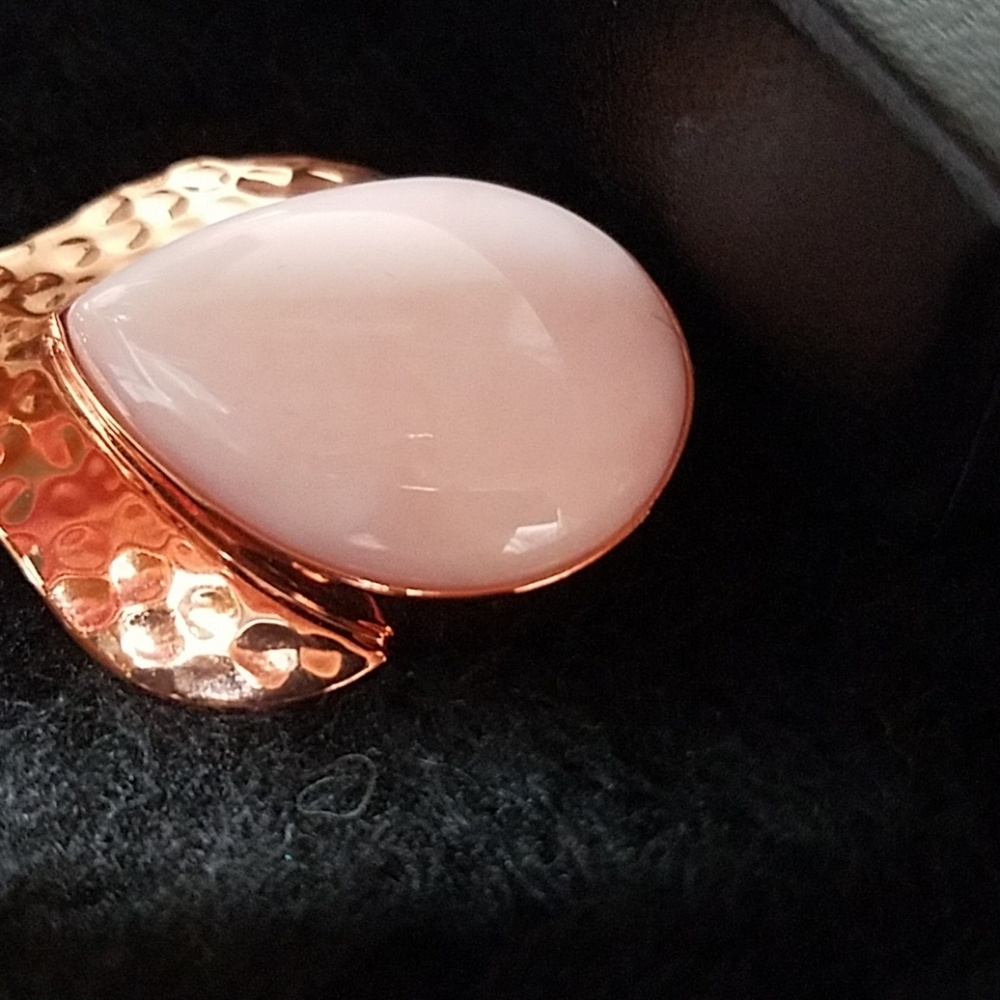 Mine Finds by JK pink opal pendant set in copper